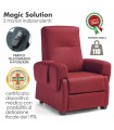 Poltrona Magic Solution Reclinabile Relax Ritz 09 Rosso