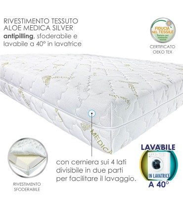 Materasso Aloe Bio 3 Memory Piazza E Mezza ALO