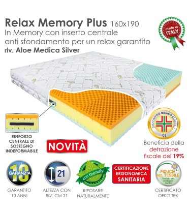 Materasso Relax Memory Plus Matrimoniale