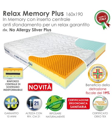 Materasso Relax Memory Plus Matrimoniale